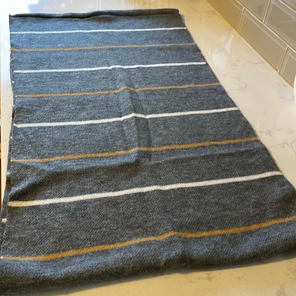 Gold, White, and Gray Infinity Scarf. 64” around‎